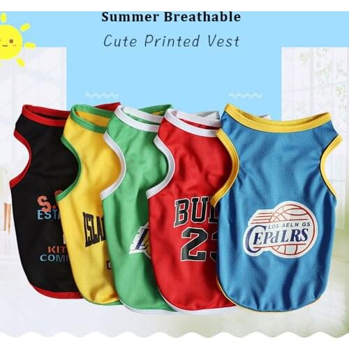 OIMG Basketabll Dog Clothes For Small Dogs Shirts Thin Breathable Dog Jersy T-shirts For French Bulldog Puppy Pet Clothes