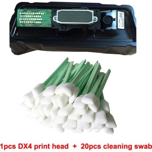 Original For Epson DX4 Printhead with 20 pcs Cleaning Swab For Epson For Roland DX4 Eco Solvent Print head