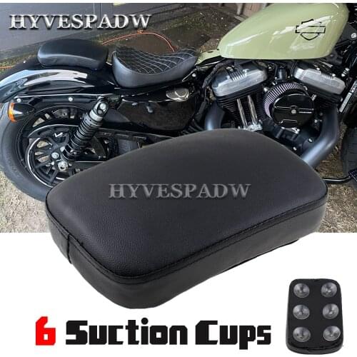 Motorcycle Rear Passenger Cushion 6 Suction Cups Pillion Pad Suction Seat for Harley Dyna Sportster Softail Touring XL 883 1200