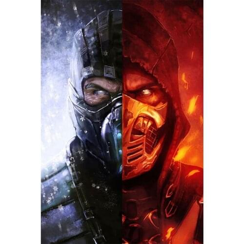 The Game Poster Mortal Kombat Decoration Painting of The on HD Canvas Painting of Mortal Kombat Poster Print Wall Art Canvas