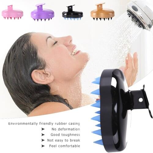 Handheld Silicone Head Body Scalp Massage Brush Comb Shampoo Hair Washing Comb Shower Brush Bath Spa Slimming Massage Brush