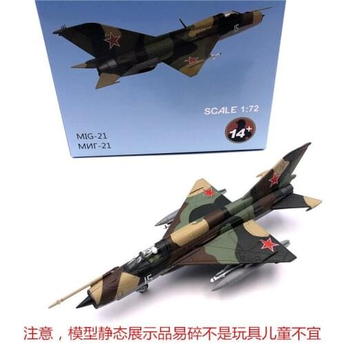 Aircraft Plane model former Soviet Air Force fighter MiG-21 airplane Alloy model diecast 1:72 metal Planes