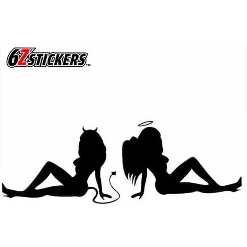 Sixsub 1pcs 35X14CM High Angels And Demons Car Styling Sticker Funny Car Stickers and Decals
