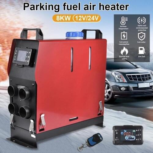 8KW 12V/24V Parking Fuel Air Heater LCD Display Remote Control Low Noise Low Fuel Consumption Car Truck Fuel Heater