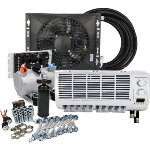 Universal 12V 24V Wall-mounted Auto Electric Air Conditioning Compressor Evaporator Kit for Car Truck Tractor A/C Conditioner
