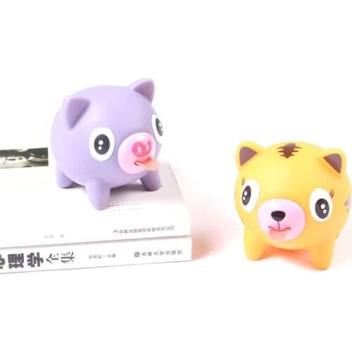 Pinch tongue toy funny spoof bear pig toy cute funny sound toy stress relief toys animal doll vent child bath toy