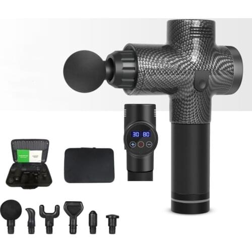 LCD Display Massage Gun Deep Muscle Massager Muscle Pain Body Neck Massage Exercising Relaxation Slimming Shaping Pain Relief