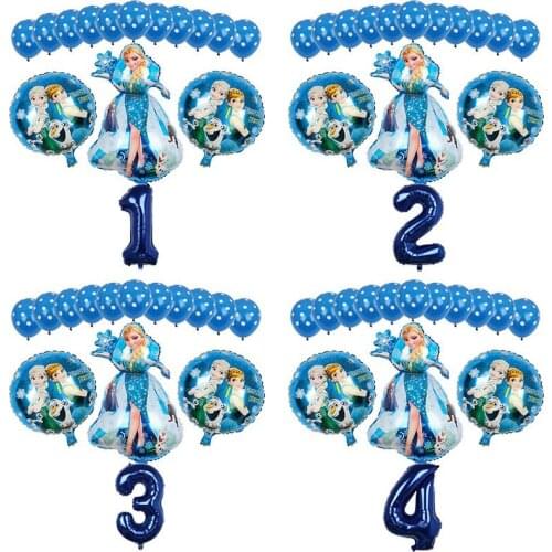 1 Set Disney Frozen Princess Aluminum Foil Balloons Elsa Princess Brithday Party Balloon Baby Shower Party Decoration Kids Toys