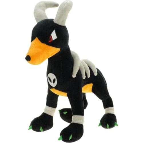 30cm Pokemon Houndoom Cartoon Plush Toy Dolls Anime Peripherals Pokemon Black Dog Figure Model Stuffed Doll Toys Kids Gifts