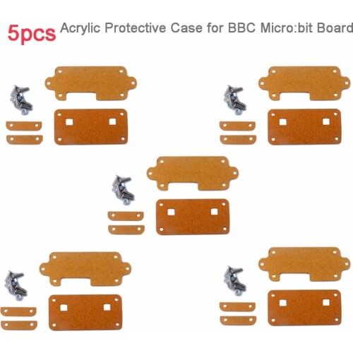 5pcs Protective Case Acrylic Transparent Case Box Enclosure for BBC Micro:bit Microbit Development Board Kids Education FZ3241