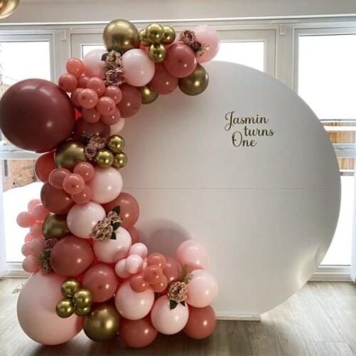 82pcs Retro Bean Paste Balloon Garland Arch Set Dusty Pink Gold Party Globos DIY Birthday Party Wedding Baby Shower Decorations
