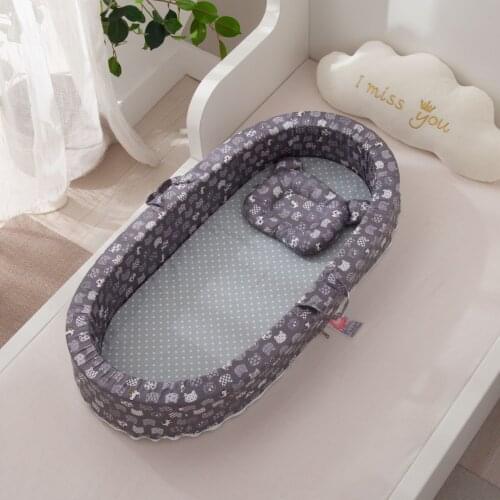90*45cm Combined Baby Crib 100% Cotton Babynest for Baby Newborn Diaper Changing Bed Portable Travel Bed for New Born Baby Crib