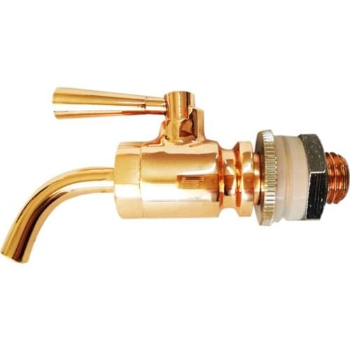 AD55 High Quality Brass Oak Barrel Wine Drink Glass Bottle Miniature Faucet Bibcocks