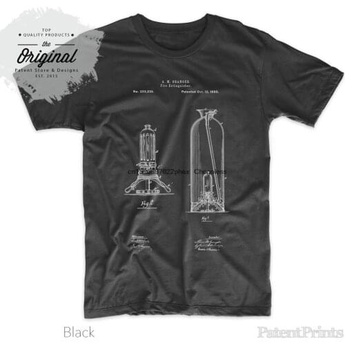 Antique Fire Extinguisher Patent T Shirt Vintage Firefighter Firefighter Gift Fireman Shirt PP0461