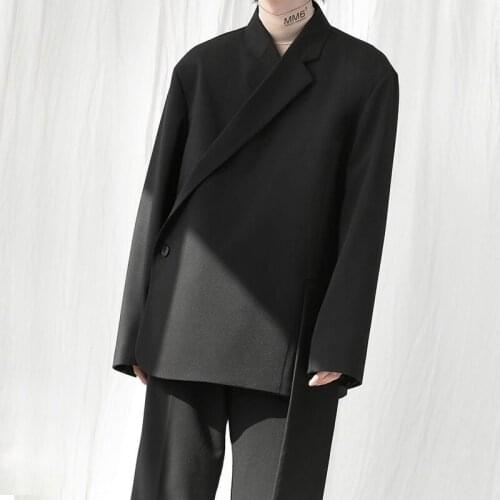 2020 Asymmetrical design jacket Premium style self-stay suits for men and women Korean style casual suits