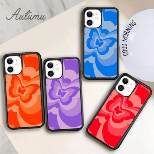 Butterfly pattern Phone Case for iPhone 11 12 Pro Max mini X XR XS SE 2020 5 6S 7 8 Plus Samsung Galaxy S8 S9 S10 Cover shell