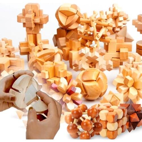 Wooden 3D Puzzles Stress Reliever Adult Toys for Kids Intelligence Development Boys Girls Clever Board Games Children Magic Cube