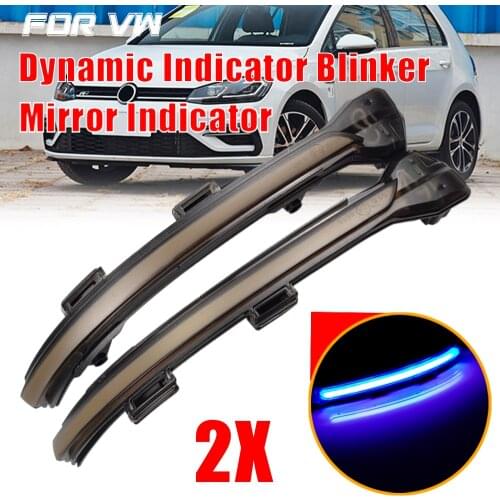 2pcs Dynamic Blinker For VW Golf 7 GTI Facelift Sportsvan Touran L II LED Turn Signal Light