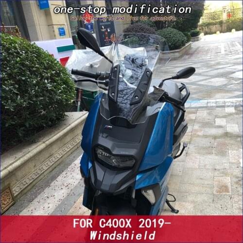For BMW C400X 2019- Motorcycle Windscreen Windshield Wind Screen Deflector Protector