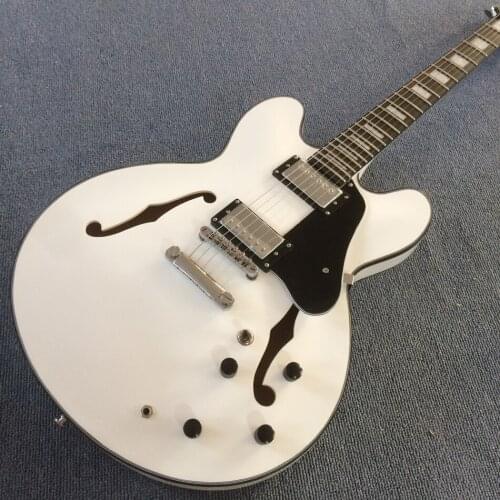 Jazz Hollow Body Electric Guitar, Rosewood fingerboard, Double F holes electric guitar, Free shipping