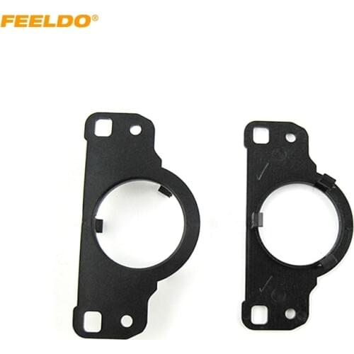 FEELDO 2pcs Black Car Auto Speaker Spacers Mat for Audi A6 Q5 Tweeter Pads Reinforced Washer Mounting Kits#6020