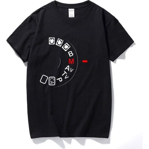 Summer Fashion Shoot Manual Camera Button T-shirt Men Photograph Gift T shirt Cotton Short Sleeve Tshirt Tops Camisetas Hombre