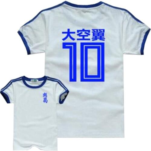 Adult Kids Chidlren football t-shirts Captain Tsubasa Tsubasa Ozora cosplay Jerseys Fashion Japan cotton Youth soccer t shirt