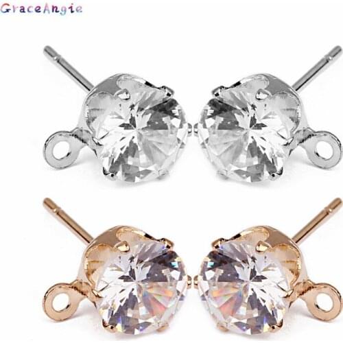 Женские золотые серьги GraceAngie China At AliExpress