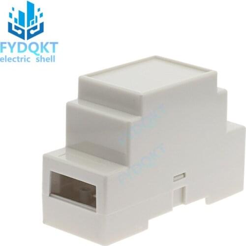 1PC 88x37x59mm 35-Rail Mounting Instrument Housing 4-01 DIN Rail PLC Junction Box Plastic Electronics Shell Project Case