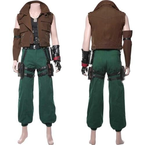 Anime FF Barret Cosplay Final Fantasy VII Cosplay Barret Wallace Costume Outfit Dress Uniform Suit men autumn winter coat Gift