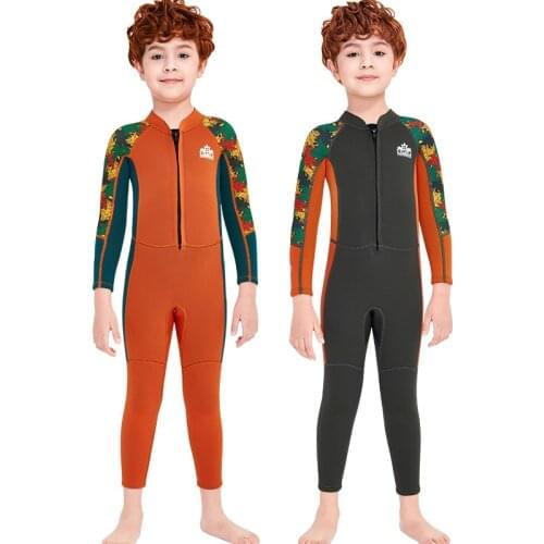 2MM Neoprene Surf Suit Kid Diving Cloth Fast Drying Continuous Heating Child Boys Girls Diving Suit Swim Wetsuit Swimwear