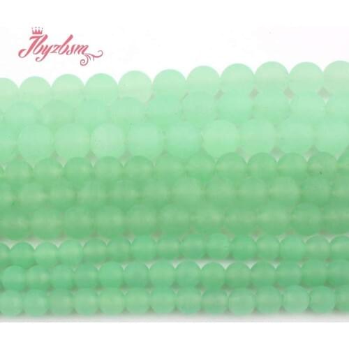6,8,10mm Frost Matte Round Beads Ball Light Aventurine Stone Beads For DIY Necklace Bracelats Jewelry Making 15" Free Shipping