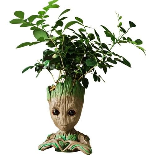 Lovely Groot Flower Pots Fairy Garden Decoration Succulent Planter Photography Props Birthday Gifts Sundries Storage Oranments