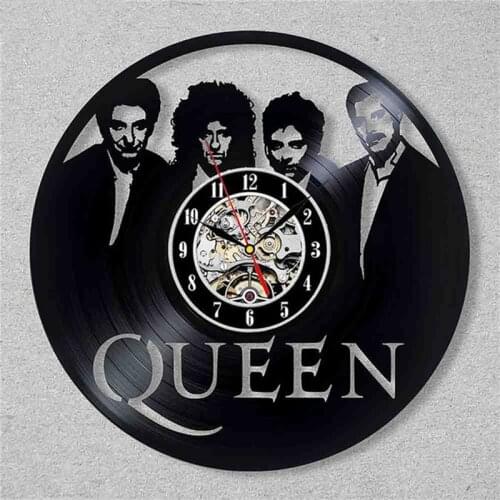Queen Rock Band Wall Clock Music Theme Classic Vinyl Record Clocks Home Decor Gifts For Musician Living Room Decoration relojes