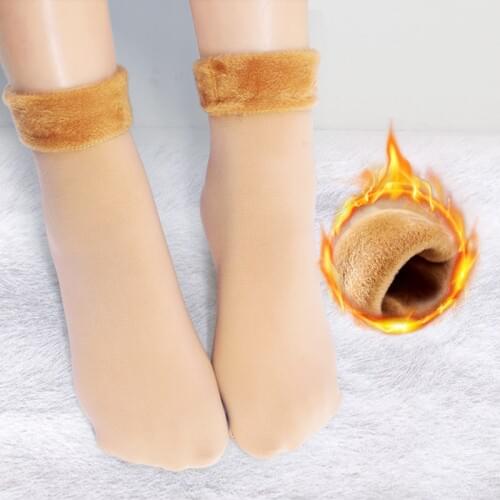 2 Pair Winter Warmer Women Thicken Thermal Wool Cashmere Snow Socks Seamless Velvet Boots Floor Sleeping Womens Socks