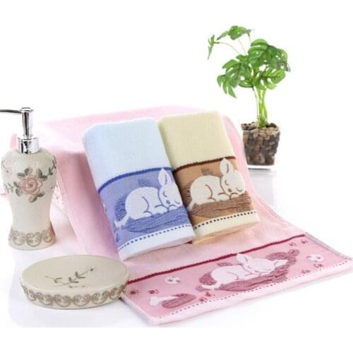 New Arrival Cotton Animal High Quality Face Towel Cute Cat Exquisite Pattern Soft Absorbent Cartoon Family Hotel Bathroom Towel