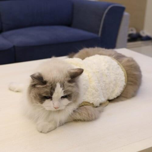 Cat Dog Clothes Sweater Puppy Handmade Vest Soft Wool Autumn and Winter Rose Pattern Design Pet Small Medium Dog Shirt Chihuahua