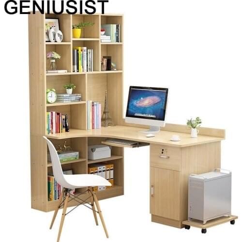 Bureau Meuble Mueble Office Para Notebook Bed Escritorio Scrivania Ufficio Tablo Desk Mesa Bedside Computer Table With Bookcase