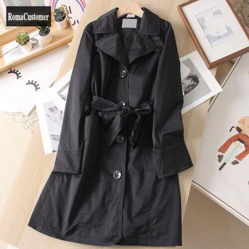 RomaCustomer Women's Long Raincoats