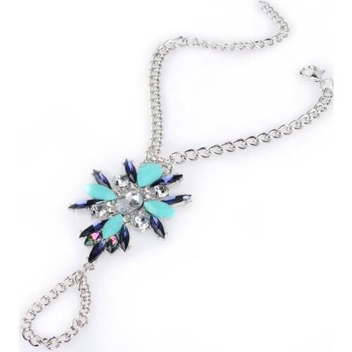 Luxury Bohemian Colorful Crystal Bracelets Anklets Jewelry Fashion Women Summer Sexy Charm Boho Bangles Bracelets