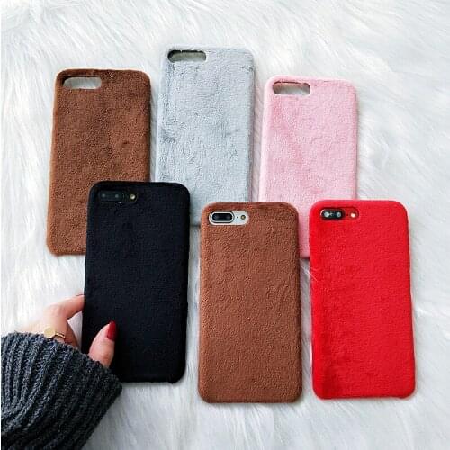 PEIPENG Luxury Warm Villus Fur Case For iPhone X XR XS Max Cover Hard Smooth Plush Cases For iPhone 8 7 6 6S Plus Phone Coque