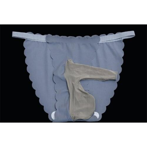 Sexy Ice Silk COCkRing G-string U Convex Pouch G-string Quick Dry Seamless One Piece Sexy Thong T-back Candy Color Plus Size F1