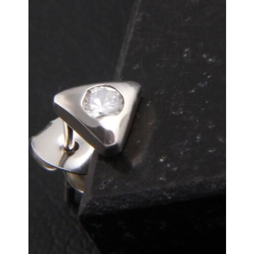 S925 sterling silver triangle silver earrings