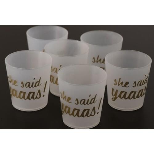 She Said Novelty Drinking Cups Party Favor Pack Of 6pcs