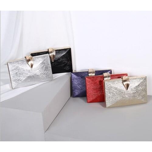 XIYUAN Ladies party prom bridal bag dinner bag diagonal female small banquet clutch bag leaf chain small square shoulder bag