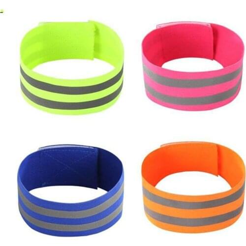 Reflective Bands Elasticated Armband Wristband Ankle Leg Straps Safety Reflector Tape Straps for Night Jogging Walking Biking