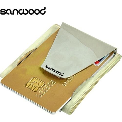 Stainless Steel Money Cash Change Clip Clamp Credit Card Holder Slim Wallet
