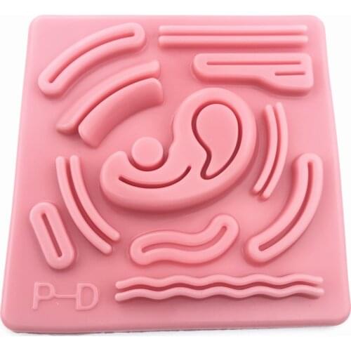 Skin Suture Training Pad 3D Silicone Laparoscopic Simulation Stitching Module reusable For Teaching Demonstrations tool