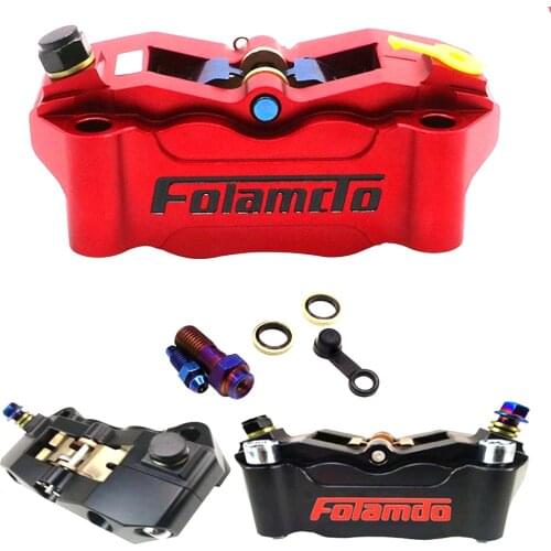 Universal 100mm Folamdo Motorcycle front/rear Brake Caliper 32mm*4 pistons For Honda Yamaha Kawasaki Suzuki Accessories Modify