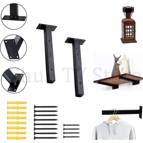 2/4 Pcs Heavy Duty Industrial Iron Pipe Shelf Brackets Rustic Pipe Shelving Brackets Wall Mounted Vintage Furniture Decorations